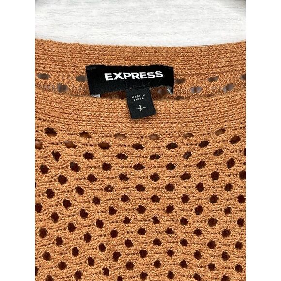 Express Woman's Cropped Burnt Orange Sweater - Picture 6 of 7